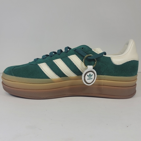 Adidas Women’s Size Gazelle Bold Originals Green Gum IF7160 Shoes Sneakers - Picture 6 of 10